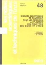 CIRCUITS ELECTRIQUES DE COMMANDE POUR LES MACHINES A CYLINDRES DE INDUSTRIES DES CUIRS ET PEAUX