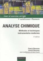ANALYSE CHIMIQUE. METHODES ET TECHNIQUES INSTRUMENTALES MODERNES