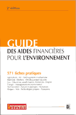GUIDE DES AIDES FINANCIERES POUR L'ENVIRONNEMENT