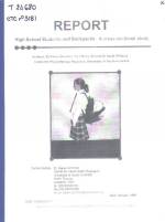 REPORT HIGH SCHOOL STUDENTS AND BACKPACKS : A CROSS SECTIONAL STUDY