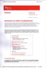 ZOONOSES EN MILIEU PROFESSIONNEL