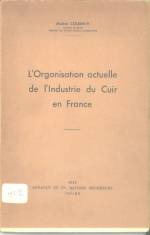L'ORGANISATION ACTUELLE DE L'INDUSTRIE DU CUIR EN FRANCE
