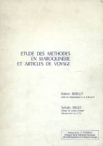 ÉTUDES DES MÉTHODES EN MAROQUINERIE ET ARTICLES DE VOYAGE