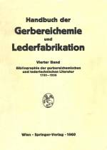 HANDBUCH DER GERBEREICHEMIE UND LEDERFABRIKATION