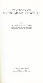 TEXTBOOK OF FOOTWEAR MANUFACTURE