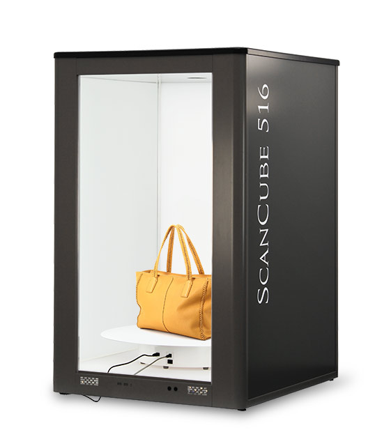 Réalisez vous-même vos animations 360° de vos collections de chaussures sacs avec le labo ScanCube