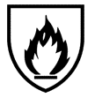 Pictogram if level 1 for flame resistance is reached 