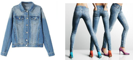 Vêtements en jean