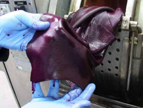 Purple leather sample