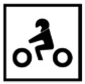 Pictogramme relatif aux motocyclistes - EN 13594
