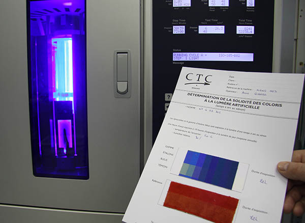 Xenotest or Tests for colour fastness